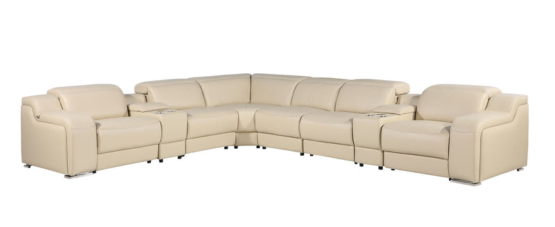 1116 - Power Reclining Italian Leather Sectional - R&R Furniture Gallery (Fountain Valley, CA)