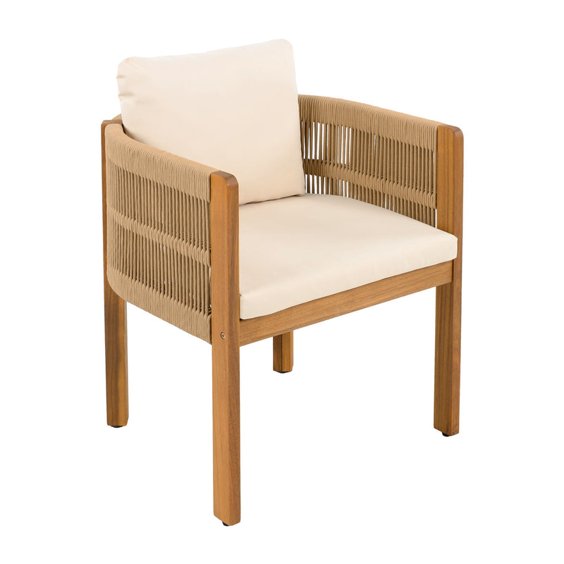 Outdoor Dining Chairs With Rope Handles (Set of 2) - R&R Furniture Gallery (Fountain Valley, CA)