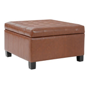 Square Tufted Indoor Ottoman With Lift-Top Storage - R&R Furniture Gallery (Fountain Valley, CA)