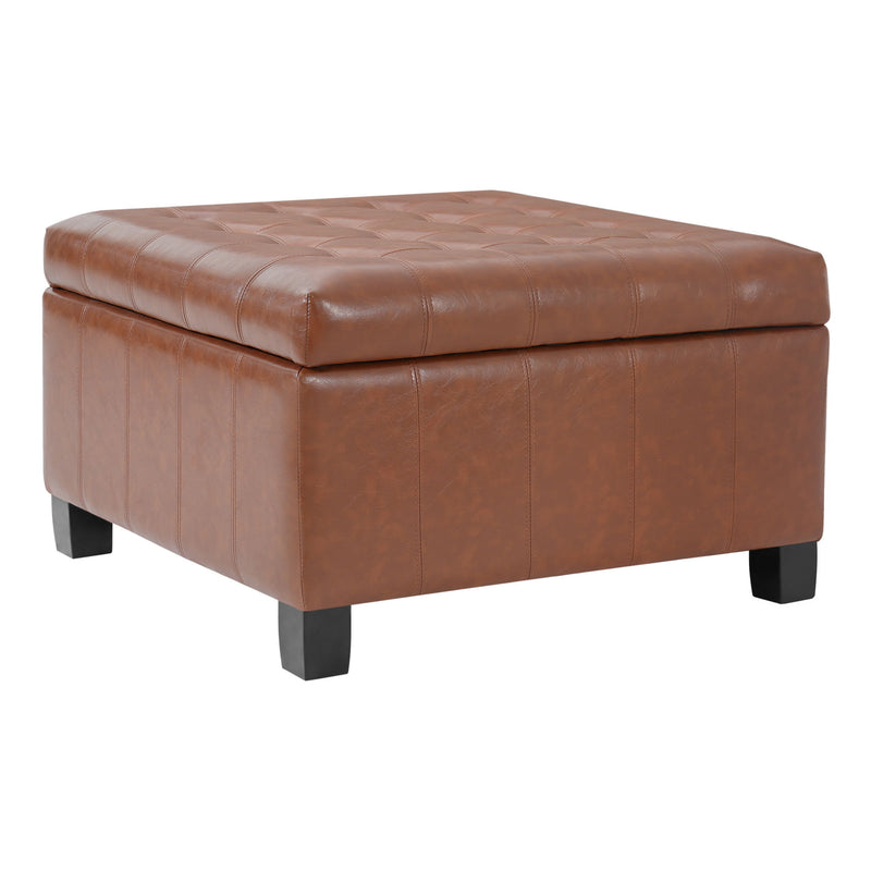 Square Tufted Indoor Ottoman With Lift-Top Storage - R&R Furniture Gallery (Fountain Valley, CA)