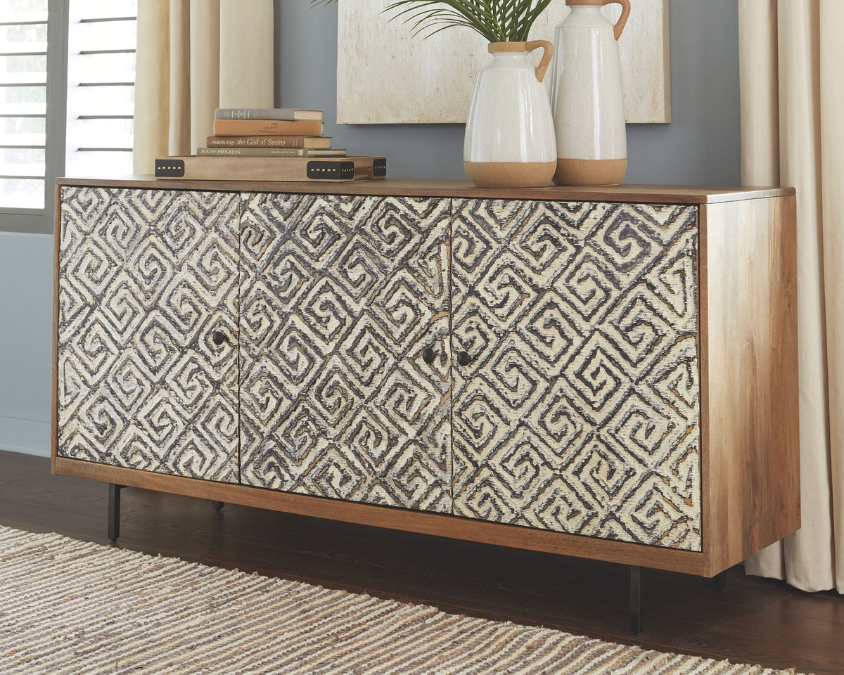 Kerrings - Accent Cabinet - Brown / Black / White - R&R Furniture Gallery (Fountain Valley, CA)