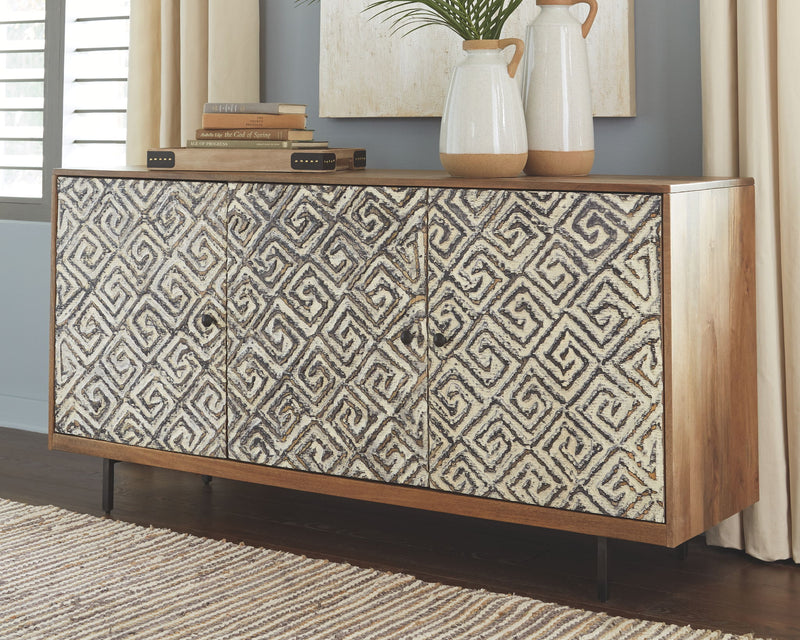 Kerrings - Accent Cabinet - Brown / Black / White - R&R Furniture Gallery (Fountain Valley, CA)