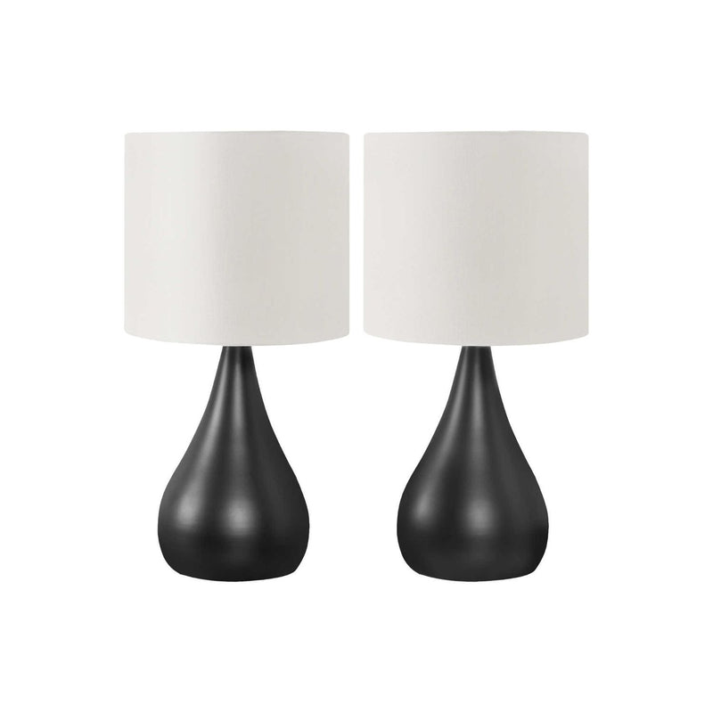 Lighting, Table Lamp, Contemporary (Set of 2) - Black - R&R Furniture Gallery (Fountain Valley, CA)