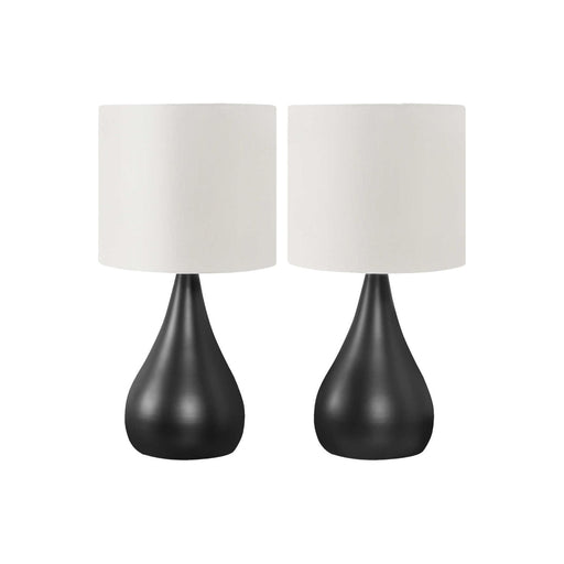 Lighting, Table Lamp, Contemporary (Set of 2) - Black - R&R Furniture Gallery (Fountain Valley, CA)