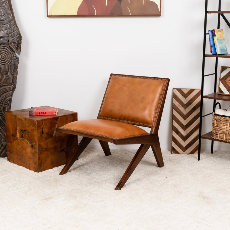 Colin - Lounge Chair - Brown / Tan - R&R Furniture Gallery (Fountain Valley, CA)