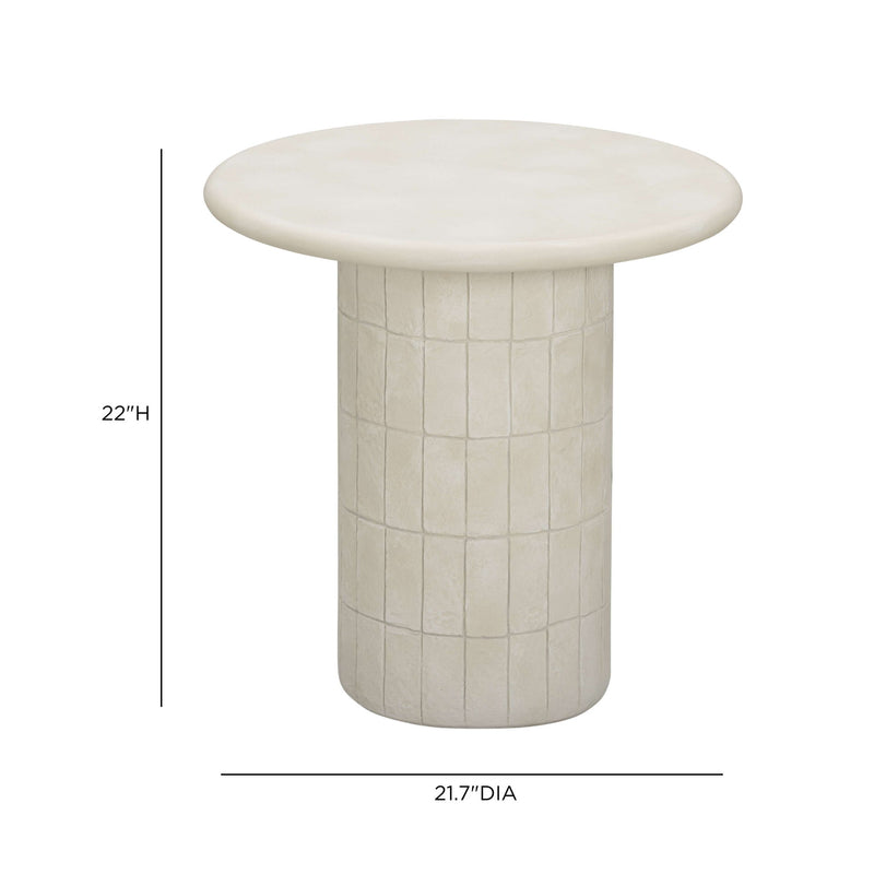 Fafo - Indoor/Outdoor Concrete Side Table - Beige