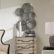 Uttermost Ripley metal wall art decor with intricate geometric design, ideal for modern interior wall decoration.