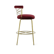 Dakin - Modern Glam Red & Gold Barstool — view 3
