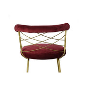 Dakin - Modern Glam Red & Gold Barstool — view 5