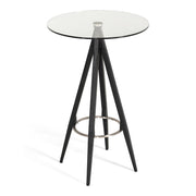 Dallas - Clear Glass and Black Metal Bar Table — view 5