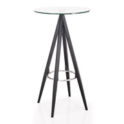 Dallas - Clear Glass and Black Metal Bar Table — view 4