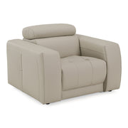 Dalton - Modern Italian Light Grey Leather Recliner Chair
