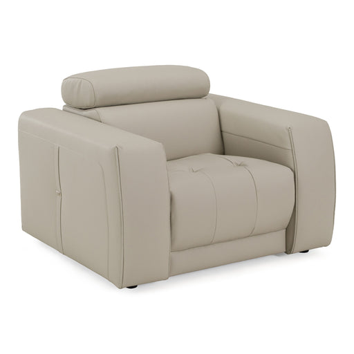 Dalton - Modern Italian Light Grey Leather Recliner Chair