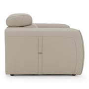 Dalton - Modern Italian Light Grey Leather Recliner Chair — view 2