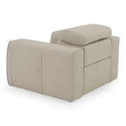 Dalton - Modern Italian Light Grey Leather Recliner Chair — view 3