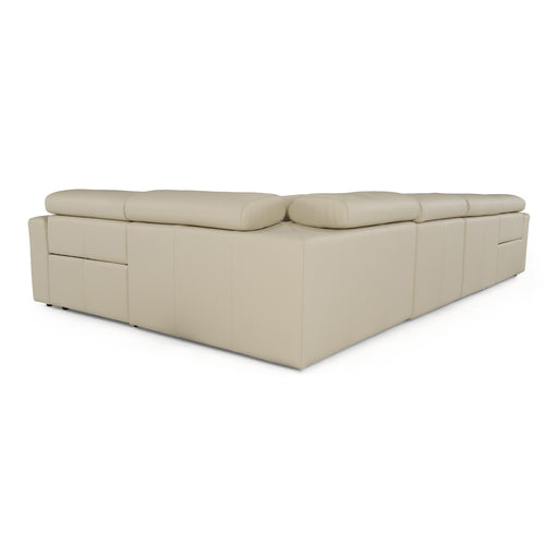 Dalton - Modern Italian Oyster Leather Sectional + 2 Recliners — view 2
