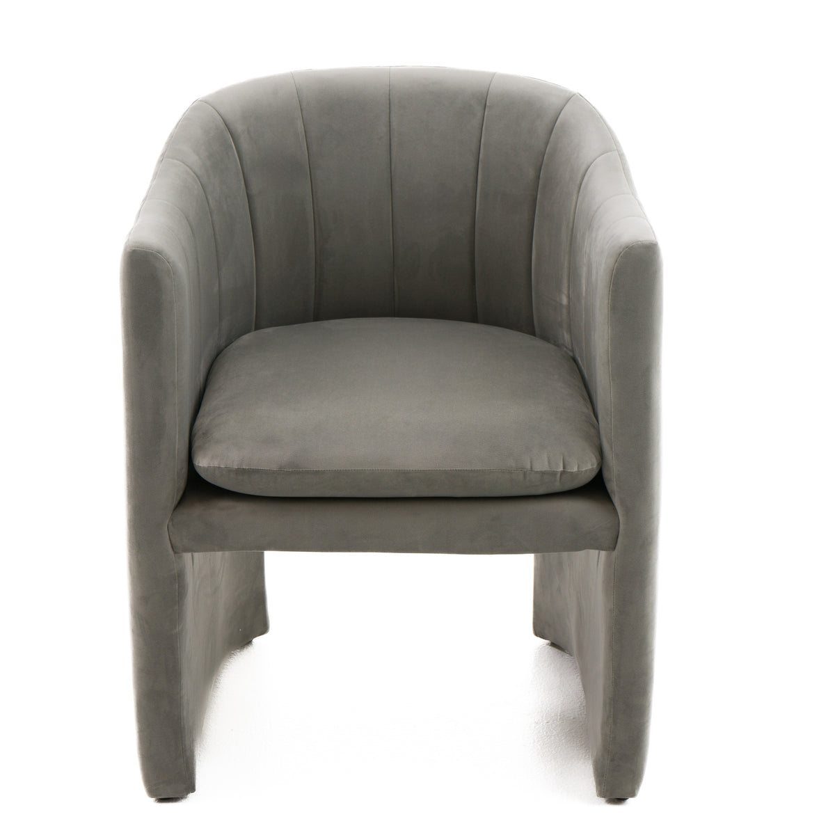 Danube Modern Grey Fabric Dining Chair — view 2