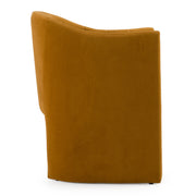 Danube - Modern Burnt Orange Fabric Dining Chair — view 2