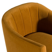 Danube - Modern Burnt Orange Fabric Dining Chair — view 5