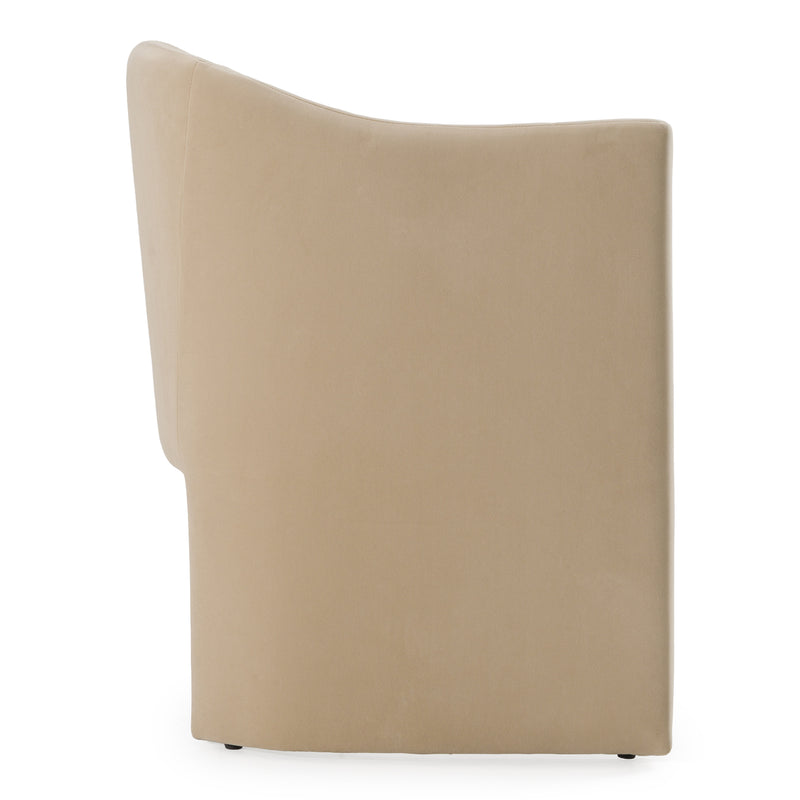 Danube - Modern Beige Fabric Dining Chair — view 3