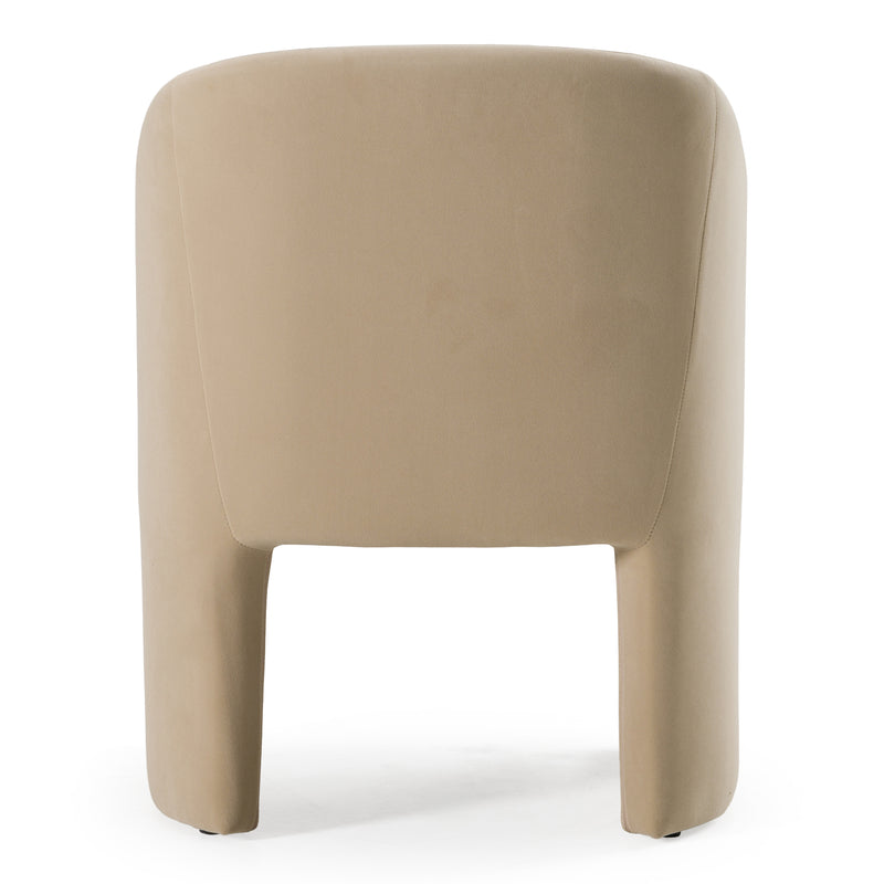 Danube - Modern Beige Fabric Dining Chair — view 4
