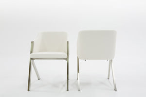Darcy Modern White Leatherette Dining Chair (Set of 2) — view 4