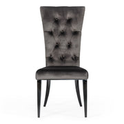 Darley - Transitional Grey Velvet Dining Chair Set of 2 — view 5