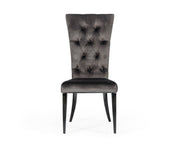 Darley - Transitional Grey Velvet Dining Chair Set of 2 — view 2