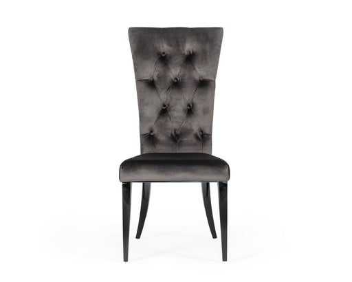 Darley - Transitional Grey Velvet Dining Chair Set of 2 — view 2