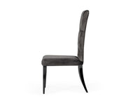 Darley - Transitional Grey Velvet Dining Chair Set of 2 — view 3