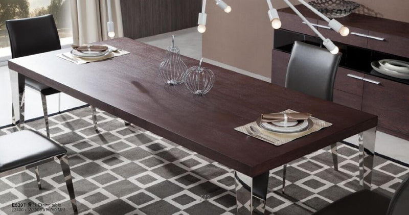 Daytona Modern Brown Oak Rectangle Dining Table — view 3