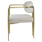 Zayn - Arm Chair (Set of 2) - Beige Chenille & Gold - R&R Furniture Gallery (Fountain Valley, CA)