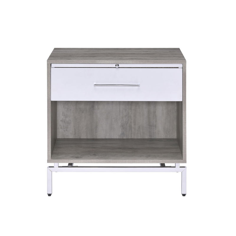 Cistus - Accent Table - Weathered Gray Oak & White - R&R Furniture Gallery (Fountain Valley, CA)