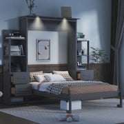 Murphy Wall Bed With LED Lights, Shelves And Drawers - R&R Furniture Gallery (Fountain Valley, CA)