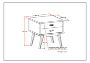 Draper - Handcrafted Mid Century End Table - R&R Furniture Gallery (Fountain Valley, CA)