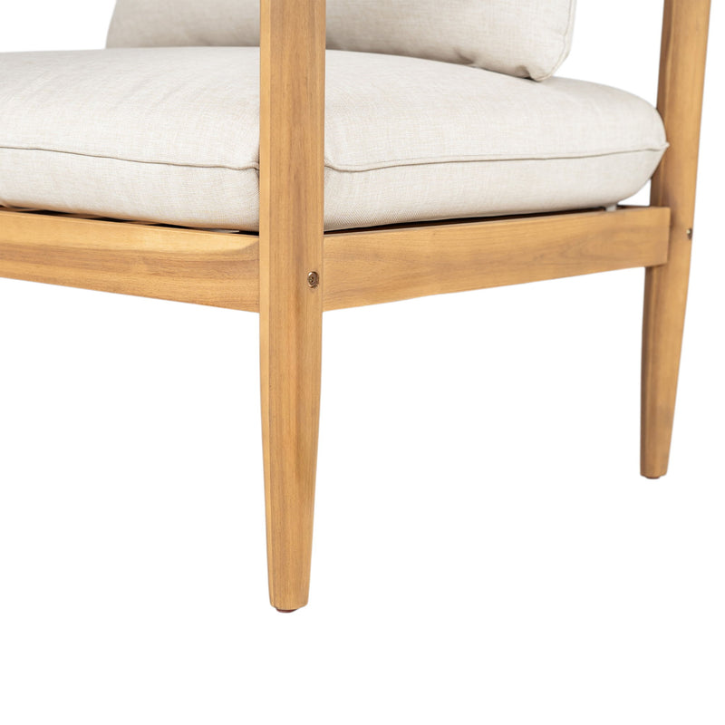 Terassi - Outdoor Lounge Chair (Set of 2) With Cushions - Beige / Light Teak - R&R Furniture Gallery (Fountain Valley, CA)