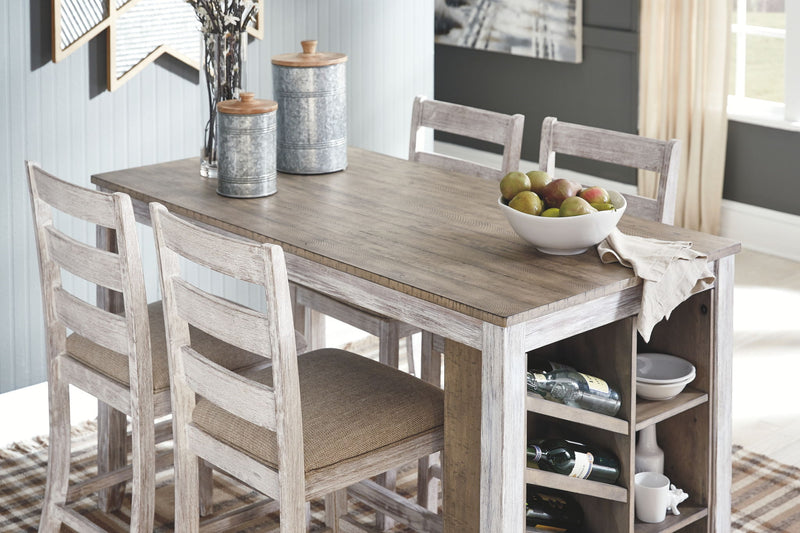 Skempton - Rectangular Counter Table With Storage Set - R&R Furniture Gallery (Fountain Valley, CA)