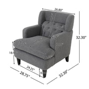 Upholstered Accent Chair Tufted Armchair For Living Room And Bedroom - R&R Furniture Gallery (Fountain Valley, CA)