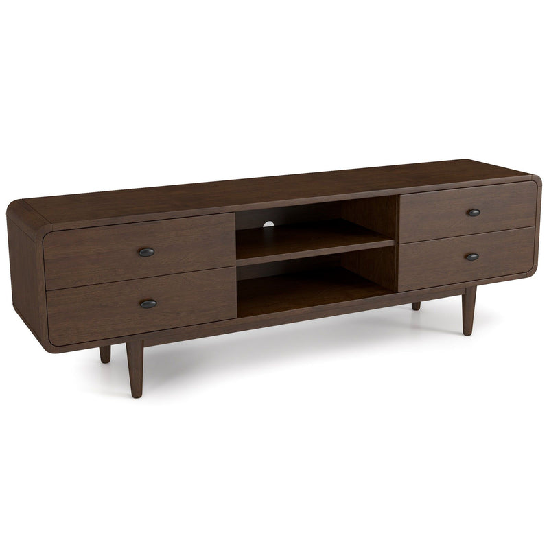 Alexa - TV Stand - Dark Brown / Wood - R&R Furniture Gallery (Fountain Valley, CA)