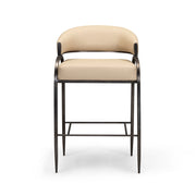 Tatum - Performance Vegan Leather Counter Stool - Taupe - R&R Furniture Gallery (Fountain Valley, CA)