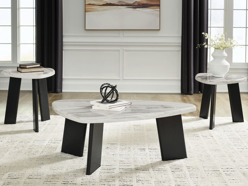 Lilyberg - Occasional Table Set (Set of 3) - Gray / Black - R&R Furniture Gallery (Fountain Valley, CA)