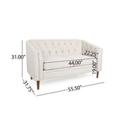 Sophisticated Loveseat With Diamond Stitched Detailing - R&R Furniture Gallery (Fountain Valley, CA)