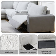 Tarrance - Modular Console With Wireless Charging & USB - Gray - R&R Furniture Gallery (Fountain Valley, CA)