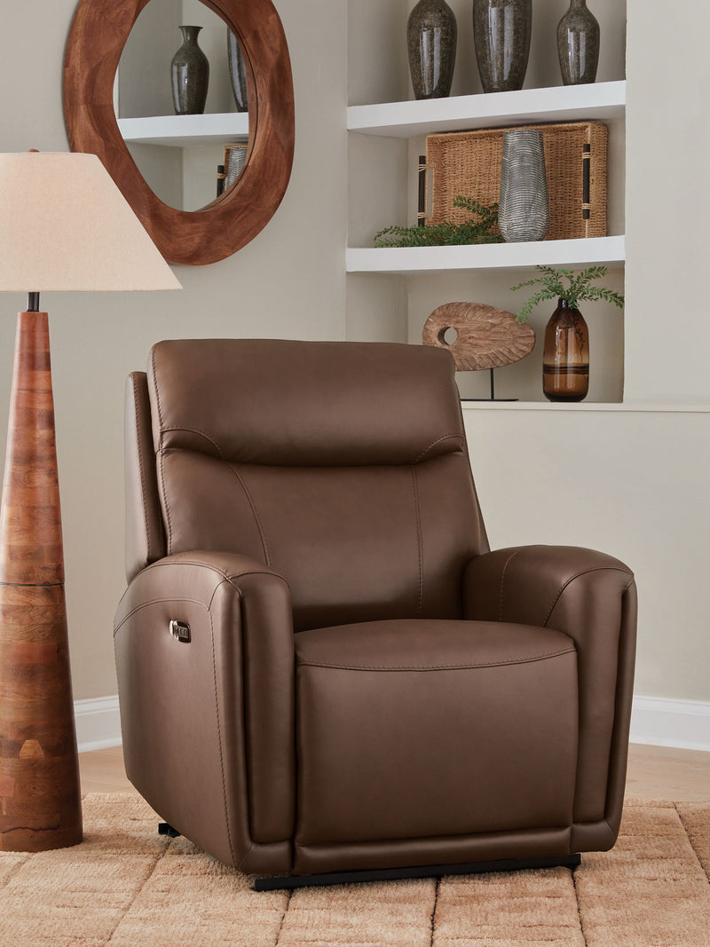Pincara - Power AutoGlide Recliner With Audio System - Umber