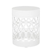 Noble House outdoor metal side table with S/2 end table design, featuring a sleek black finish and sturdy metal construction.