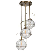 Uttermost Mimas 3-light gold pendant chandelier with cluster design, featuring elegant hanging pendant lights for modern interior decor.