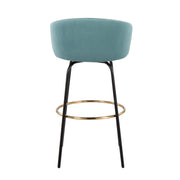 Lumi Source Claire contemporary glam barstool set with footrests, sleek design, and modern style for kitchen or bar area.