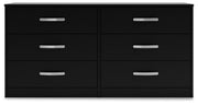 Finch - Six Drawer Dresser - 29'' Height - Black - R&R Furniture Gallery (Fountain Valley, CA)