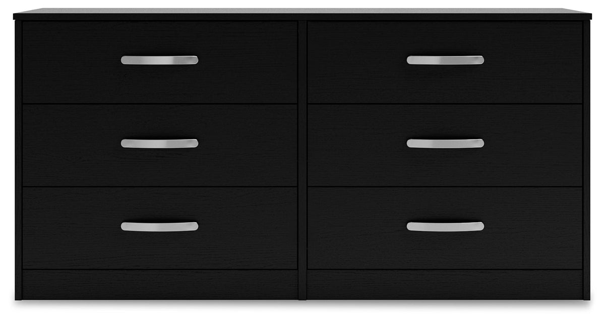 Finch - Six Drawer Dresser - 29'' Height - Black - R&R Furniture Gallery (Fountain Valley, CA)