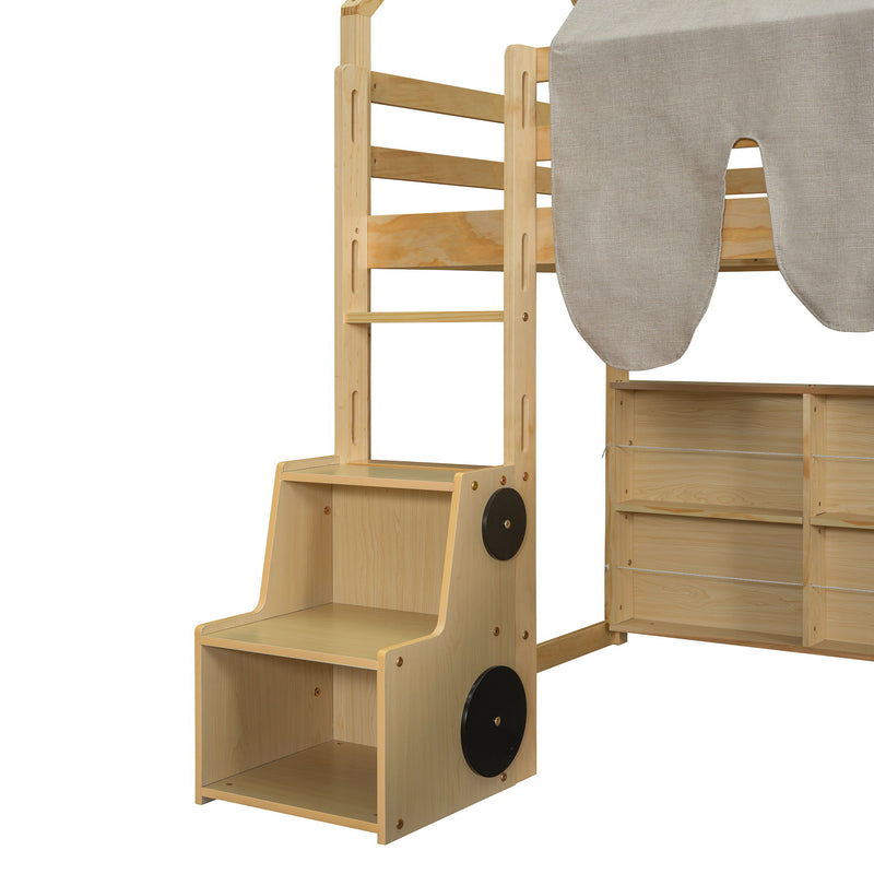 Loft Bed With House Shaped Frame And Tent - R&R Furniture Gallery (Fountain Valley, CA)